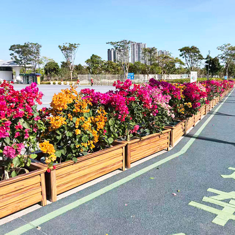 黄色木纹铝合金花箱