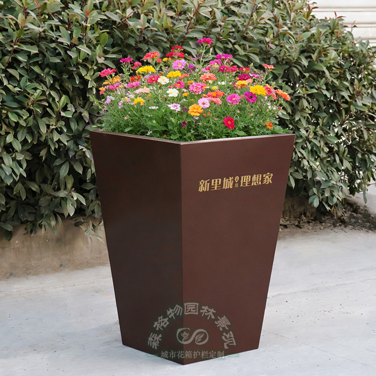 广场商超不锈钢花箱