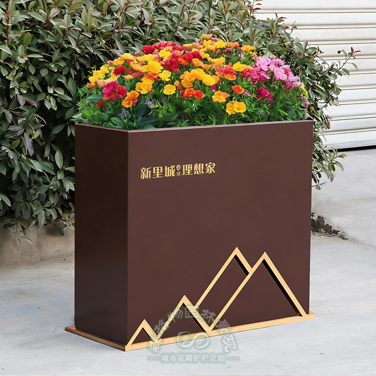 山水金线不锈钢定制花箱