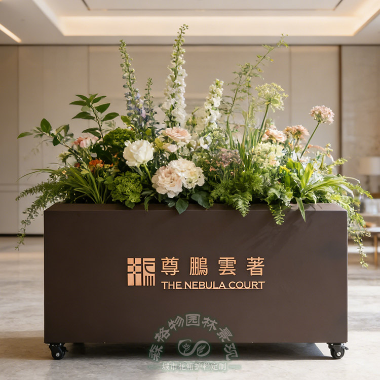 售楼处万向轮移动花箱
