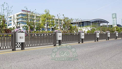 吉安秀水泱泱市政道路不锈钢花箱护栏